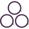 TENOC Universal Metal Ring Sticker for Magnetic Charger Compatible with iPhone/Samsung/Android All Cellphones, Magnetic Mount/Phone Holder Conversion Accessories, 3Pcs, Black(3 x Purple)