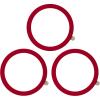 TENOC Universal Metal Ring Sticker for Magnetic Charger Compatible with iPhone/Samsung/Android All Cellphones, Magnetic Mount/Phone Holder Conversion Accessories, 3Pcs, Black(3 x Red)