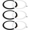 TENOC Universal Metal Ring Sticker for Magnetic Charger Compatible with iPhone/Samsung/Android All Cellphones, Magnetic Mount/Phone Holder Conversion Accessories, 3Pcs, Black(3 x (Black + White))