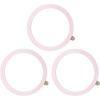 TENOC Universal Metal Ring Sticker for Magnetic Charger Compatible with iPhone/Samsung/Android All Cellphones, Magnetic Mount/Phone Holder Conversion Accessories, 3Pcs, Black(3 x Pink)