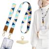 TENOC Universal Phone Lanyards, Cell Phone Wrist Strap, Multipurpose Neck Strap for ID Badges Card Holder Keys(G- Dark Blue)