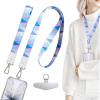 TENOC Universal Phone Lanyards, Cell Phone Wrist Strap, Multipurpose Neck Strap for ID Badges Card Holder Keys(G-light Blue)