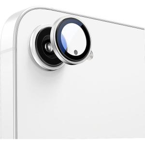 TENOC Camera Lens Protector for iPhone 16 Pro & iPhone 16 Pro Max, 9H Tempered Glass Camera Screen Cover, Black Metal Individual Ring(Silver)