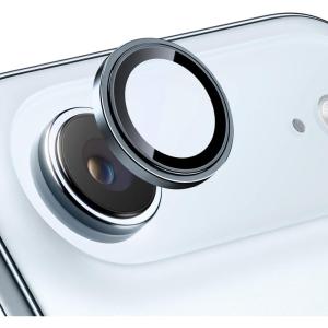TENOC Camera Lens Protector for iPhone 17 Pro & iPhone 17 Pro Max, 9H Tempered Glass Camera Screen Cover, Silver Metal Individual Ring(Gray)