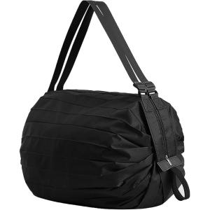 TENOC Foldable Shopping Bag, Reusable Grocery Storage Tote Bag(Black)