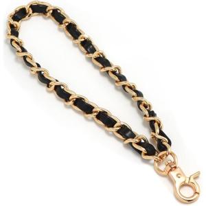 TENOC Metal Phone Wrist Strap, Universal Cellphone Lanyard with Tether Tab, Hands-Free Anti Theft Phone Chain Wristlet(W-black)