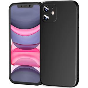 TENOC Phone Case Compatible with iPhone 13 & iPhone 14, Clear Case Shockproof Protective Bumper Slim Cover for 6.1 Inch(Black)