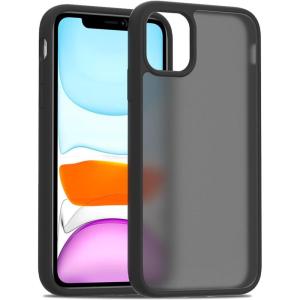 TENOC Phone Case Compatible with iPhone 13 & iPhone 14, Clear Case Shockproof Protective Bumper Slim Cover for 6.1 Inch(Translucent Black)