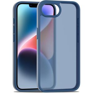 TENOC Phone Case Compatible with iPhone SE (2nd 2020 and 3rd 2022 Generation) & iPhone 7 & iPhone 8, Clear Case Shockproof Protective Bumper Slim Cover for 4.7 Inch(Translucent Dark Blue)