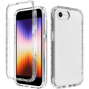 TENOC Phone Case Compatible with iPhone SE (2nd 2020 and 3rd 2022 Generation) & iPhone 7 & iPhone 8, Clear Case Shockproof Protective Bumper Slim Cover for 4.7 Inch(Clear Protective)