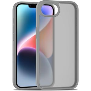 TENOC Phone Case Compatible with iPhone SE (2nd 2020 and 3rd 2022 Generation) & iPhone 7 & iPhone 8, Clear Case Shockproof Protective Bumper Slim Cover for 4.7 Inch(Translucent Dark Gray)