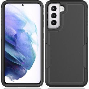 TENOC Phone Case for Samsung Galaxy S23 FE, Clear Case Shockproof Protective Bumper Slim Cover(Black Solid)