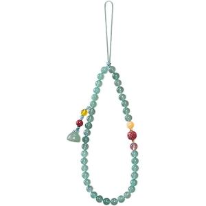 TENOC Phone Charm Strap, Universal Cellphone Wrist Strap, Hand-made Beaded Phone Chain String Pendant for Women(Green)
