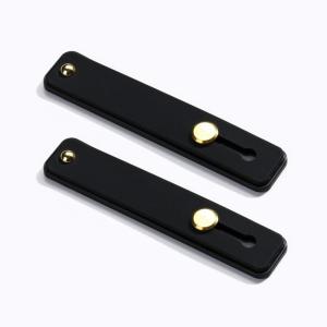 TENOC Phone Grip 2 Pieces Black Universal Sticky Finger Strap Holder for Smartphone or Cell Phone Case(A2-Black)