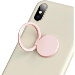 TENOC Phone Grip 2 Pieces Black Universal Sticky Finger Strap Holder for Smartphone or Cell Phone Case(T1-Pink)