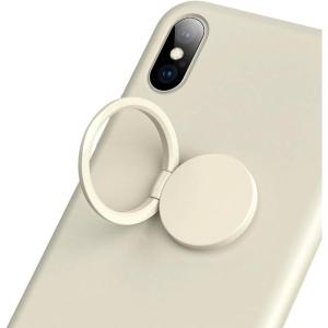 TENOC Phone Grip 2 Pieces Black Universal Sticky Finger Strap Holder for Smartphone or Cell Phone Case(T1-White)