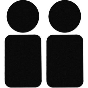 TENOC Phone Magnet Mount Metal Plates, Universal Adhesive Magnetic Car Mount/Cradle Conversion Accessories, 4Pcs, Black(Black)