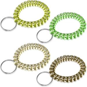 TENOC Spiral Coil Keychain, Anti-lost Key Chain Holder Lanyard Cord for Sauna Outdoor Sports and Gym Pool(M2)