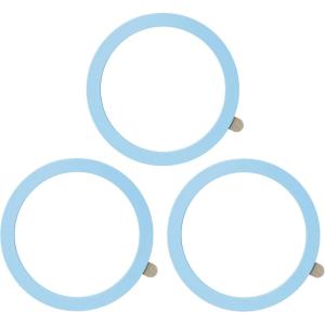 TENOC Universal Metal Ring Sticker for Magnetic Charger Compatible with iPhone/Samsung/Android All Cellphones, Magnetic Mount/Phone Holder Conversion Accessories, 3Pcs, Black(3 x Blue)