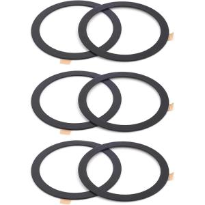 TENOC Universal Metal Ring Sticker for Magnetic Charger Compatible with iPhone/Samsung/Android All Cellphones, Magnetic Mount/Phone Holder Conversion Accessories, 3Pcs, Black(6 x Black)