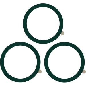 TENOC Universal Metal Ring Sticker for Magnetic Charger Compatible with iPhone/Samsung/Android All Cellphones, Magnetic Mount/Phone Holder Conversion Accessories, 3Pcs, Black(3 x Dark Green)