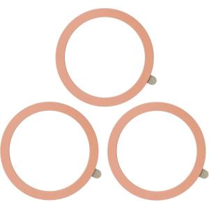 TENOC Universal Metal Ring Sticker for Magnetic Charger Compatible with iPhone/Samsung/Android All Cellphones, Magnetic Mount/Phone Holder Conversion Accessories, 3Pcs, Black(3 x Rose Gold)