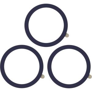 TENOC Universal Metal Ring Sticker for Magnetic Charger Compatible with iPhone/Samsung/Android All Cellphones, Magnetic Mount/Phone Holder Conversion Accessories, 3Pcs, Black(3 x Navy Blue)