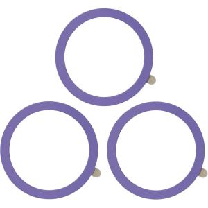 TENOC Universal Metal Ring Sticker for Magnetic Charger Compatible with iPhone/Samsung/Android All Cellphones, Magnetic Mount/Phone Holder Conversion Accessories, 3Pcs, Black(3 x Light Purple)