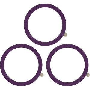 TENOC Universal Metal Ring Sticker for Magnetic Charger Compatible with iPhone/Samsung/Android All Cellphones, Magnetic Mount/Phone Holder Conversion Accessories, 3Pcs, Black(3 x Purple)