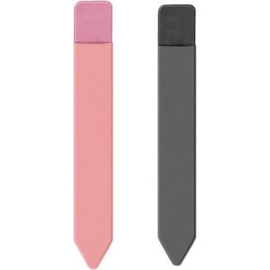 TENOC Universal Stylus Holder, Adhesive Pencil Protected Sleeve Case, Elastic Pens Holder Storage Pouch Pocket Compatible for Pencil Pro 2nd/1st & USB-C, 1 Pcs, Black(Grey+Pink)