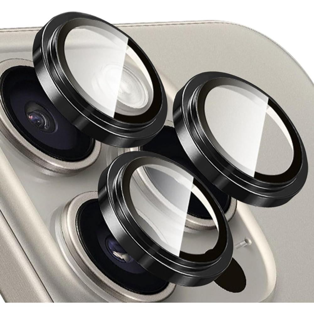 imageTENOC Camera Lens Protector 2 Pack for iPhone 14 Pro amp iPhone 14 Pro Max 9H Tempered Glass Camera Screen Cover Black Metal Individual Ring