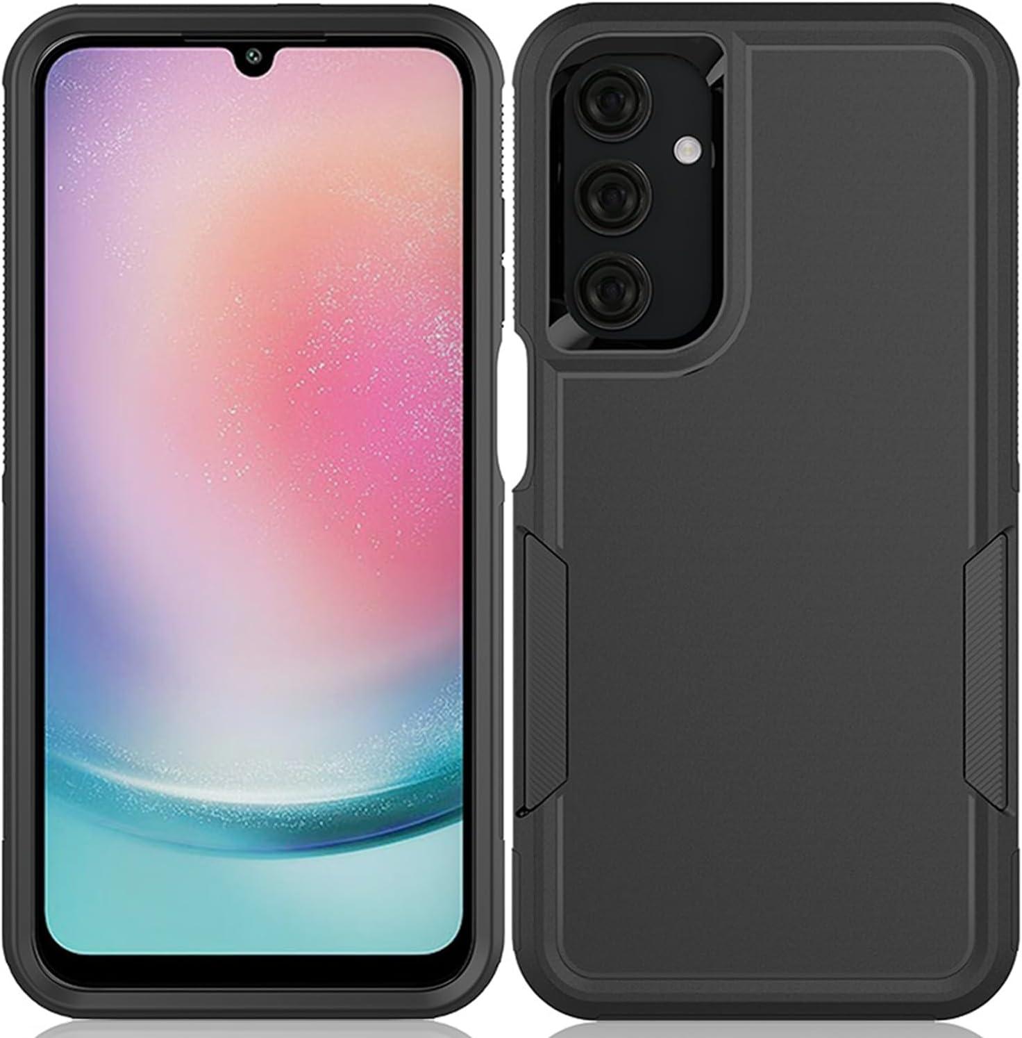 imageTENOC Phone Case for Samsung Galaxy A54 5G Clear Case NonYellowing Protective Bumper Hard Back CoverBlack Solid