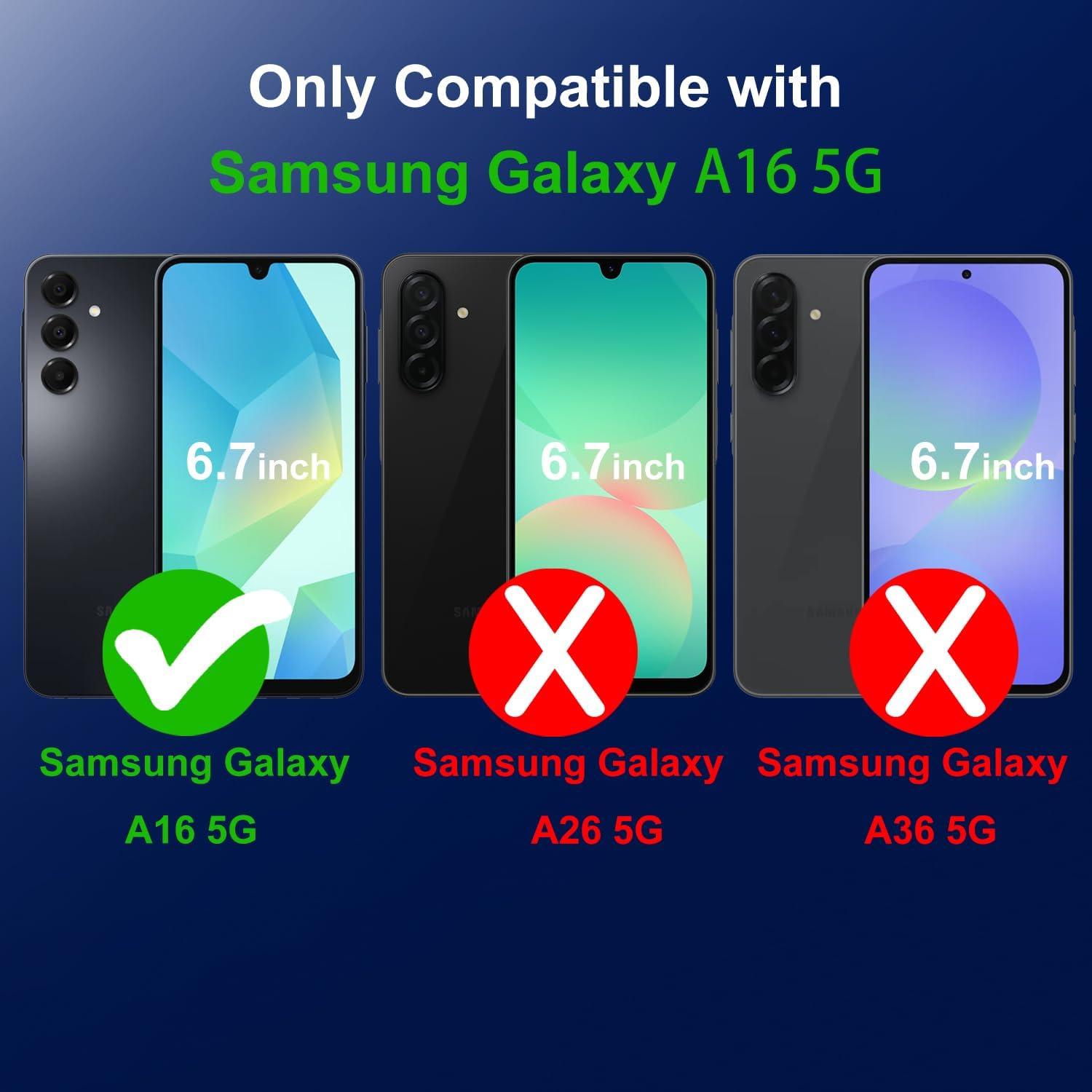 imageTENOC Phone Case for Samsung Galaxy A54 5G Clear Case NonYellowing Protective Bumper Hard Back CoverClear