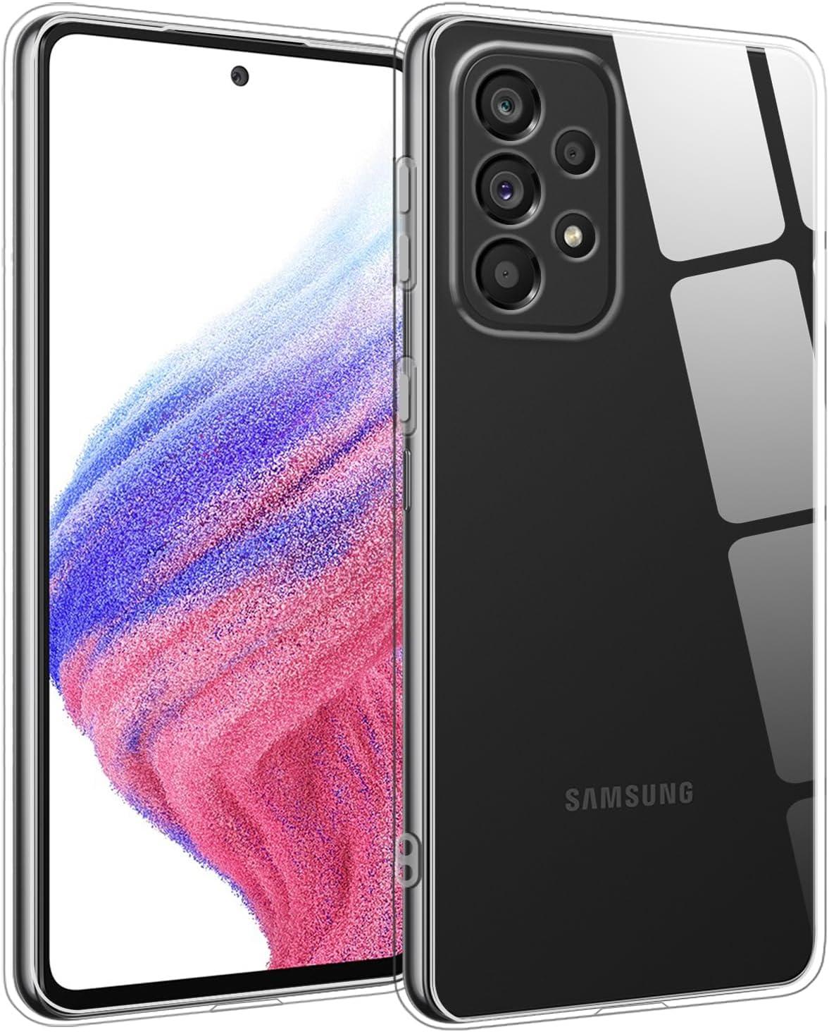 imageTENOC Phone Case for Samsung Galaxy A54 5G Clear Case NonYellowing Protective Bumper Hard Back CoverClear