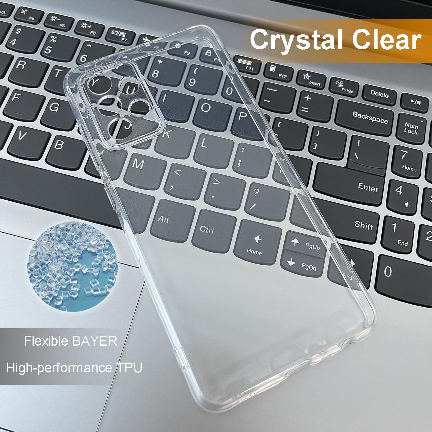 imageTENOC Phone Case for Samsung Galaxy A54 5G Clear Case NonYellowing Protective Bumper Hard Back CoverClear