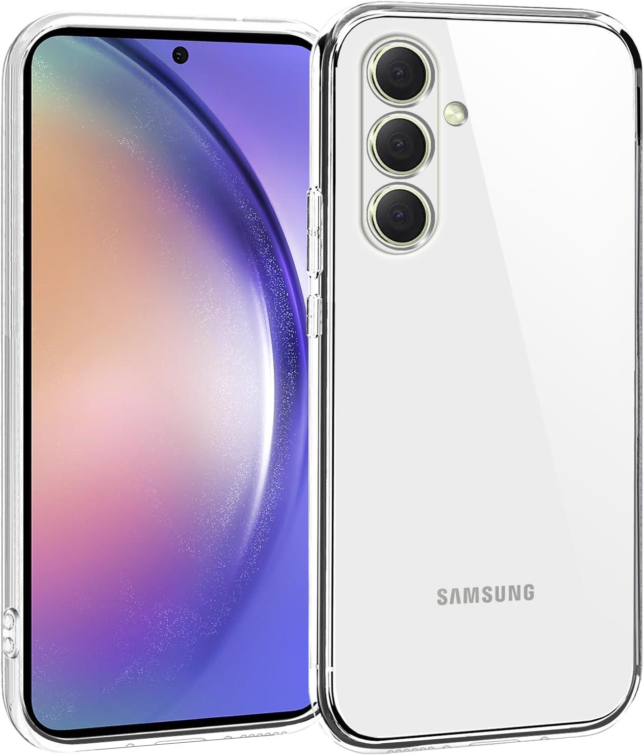 imageTENOC Phone Case for Samsung Galaxy A54 5G Clear Case NonYellowing Protective Bumper Hard Back CoverClear