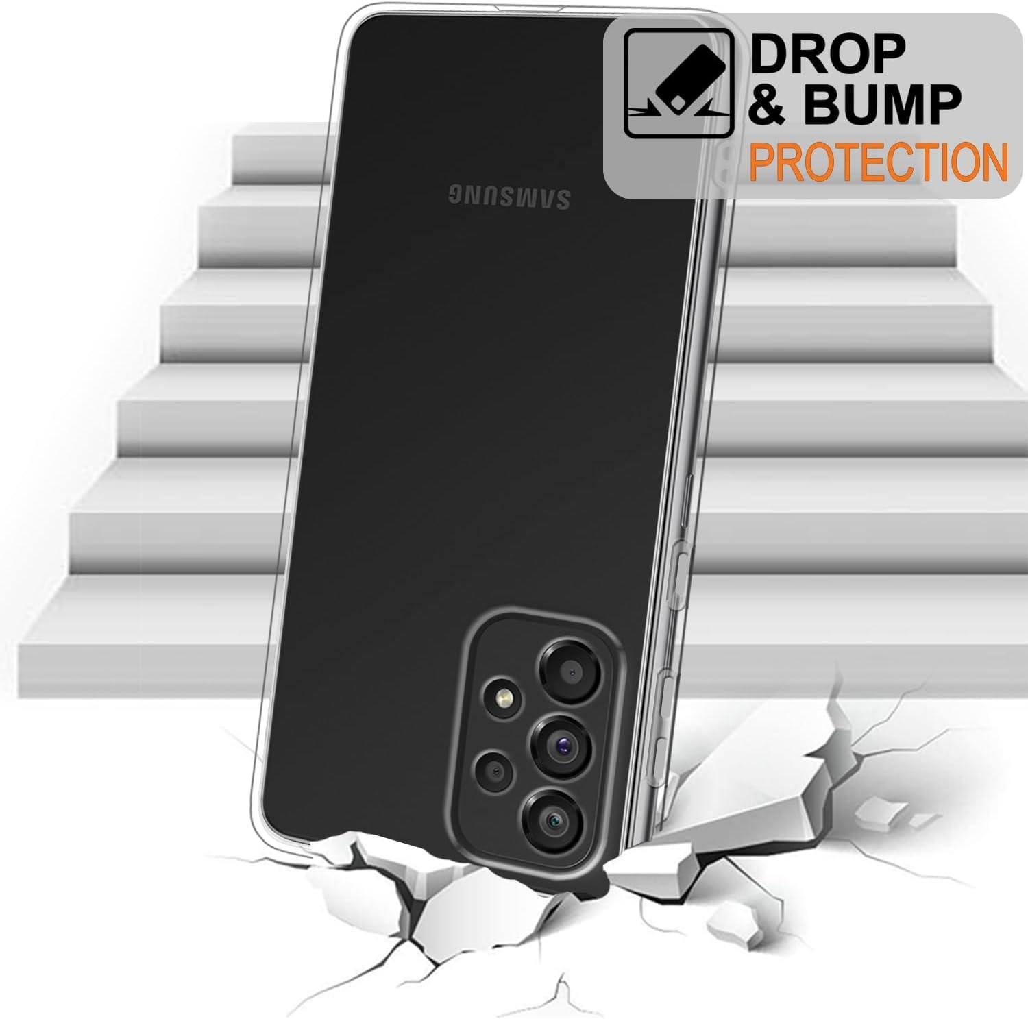 imageTENOC Phone Case for Samsung Galaxy A54 5G Clear Case NonYellowing Protective Bumper Hard Back CoverClear