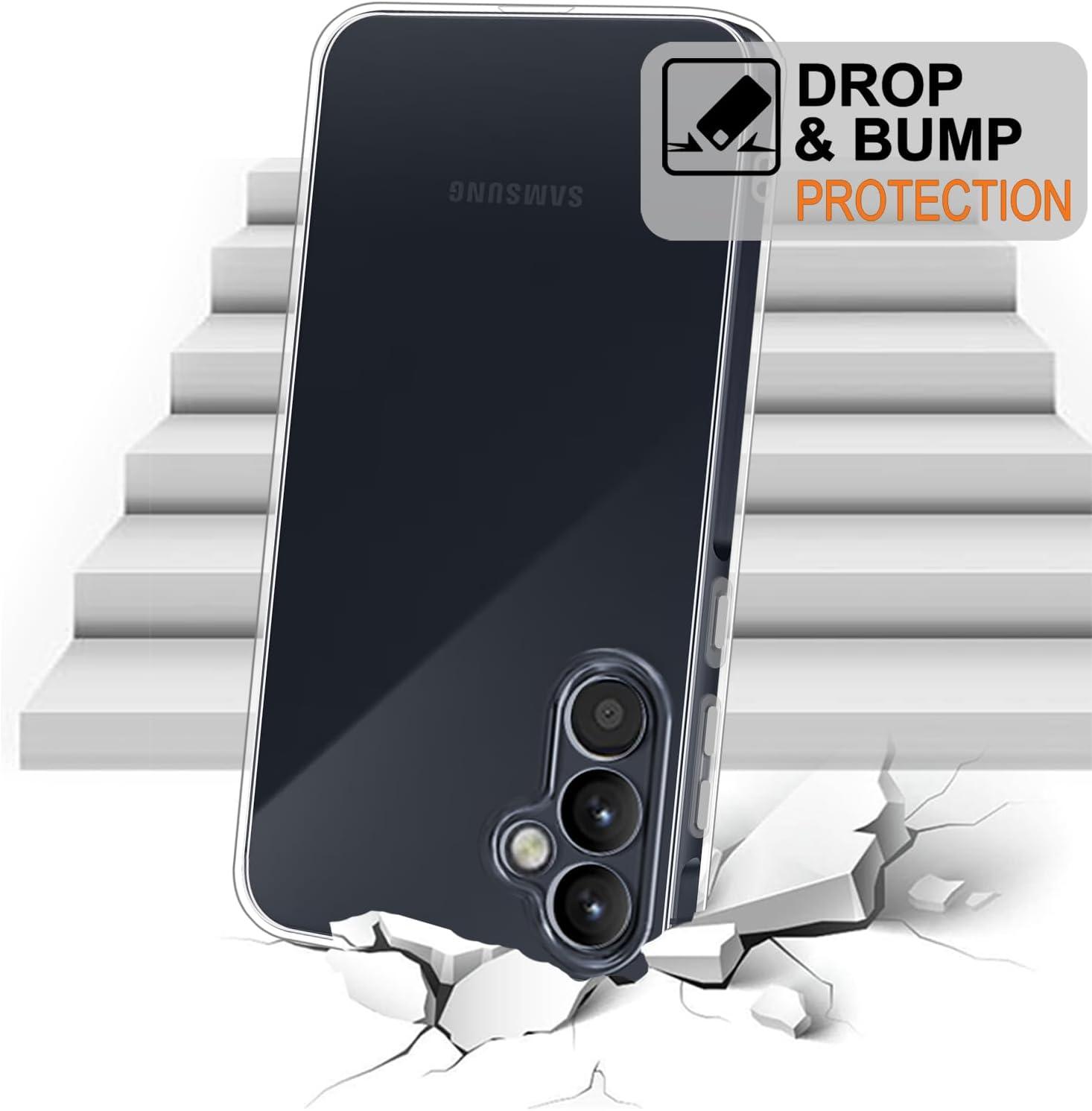 imageTENOC Phone Case for Samsung Galaxy A54 5G Clear Case NonYellowing Protective Bumper Hard Back CoverClear
