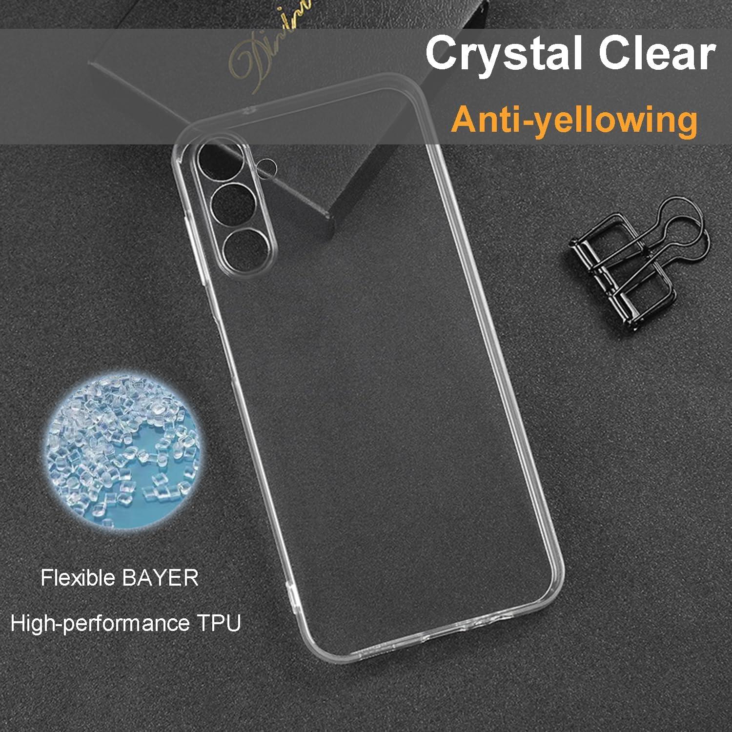 imageTENOC Phone Case for Samsung Galaxy A54 5G Clear Case NonYellowing Protective Bumper Hard Back CoverClear