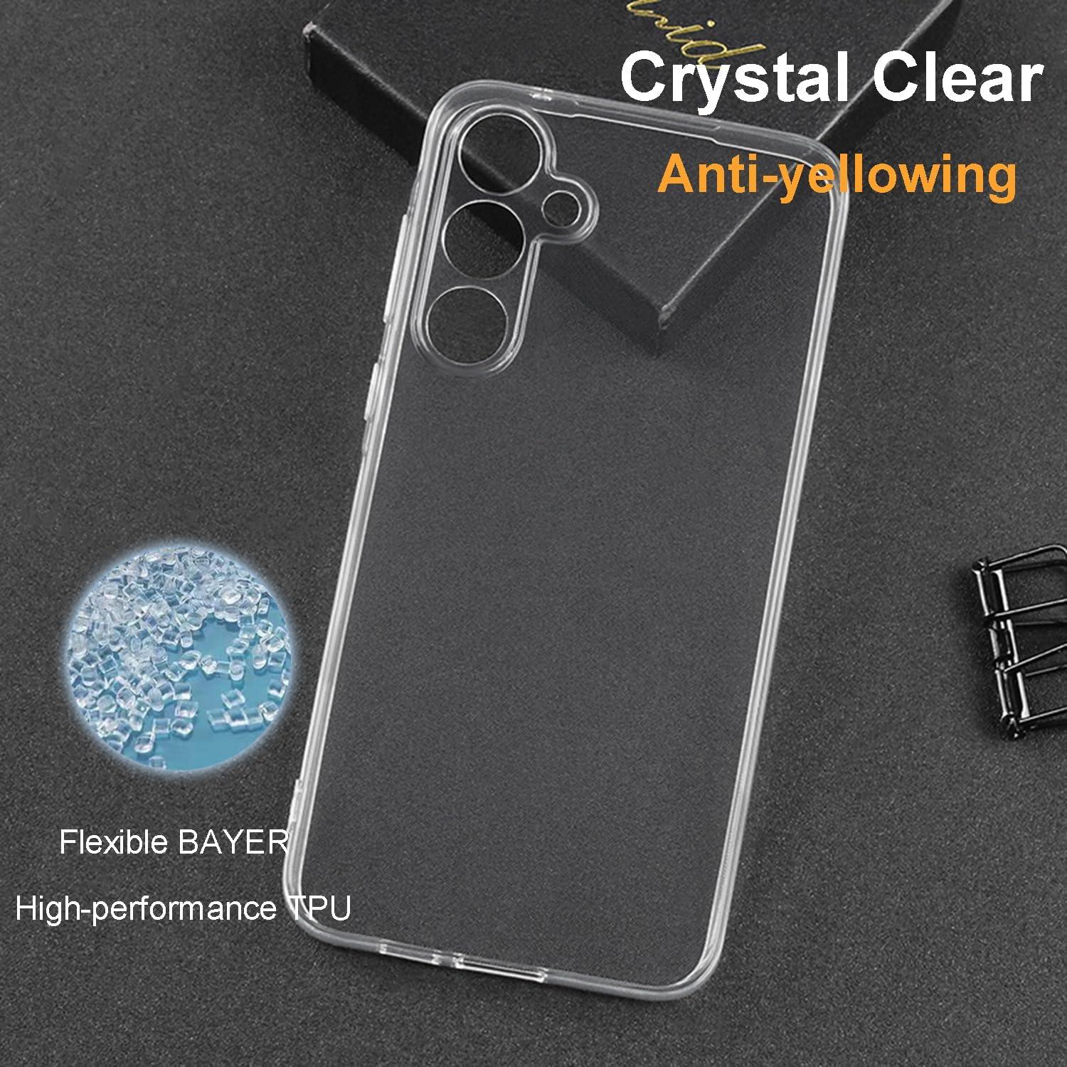 imageTENOC Phone Case for Samsung Galaxy A54 5G Clear Case NonYellowing Protective Bumper Hard Back CoverClear