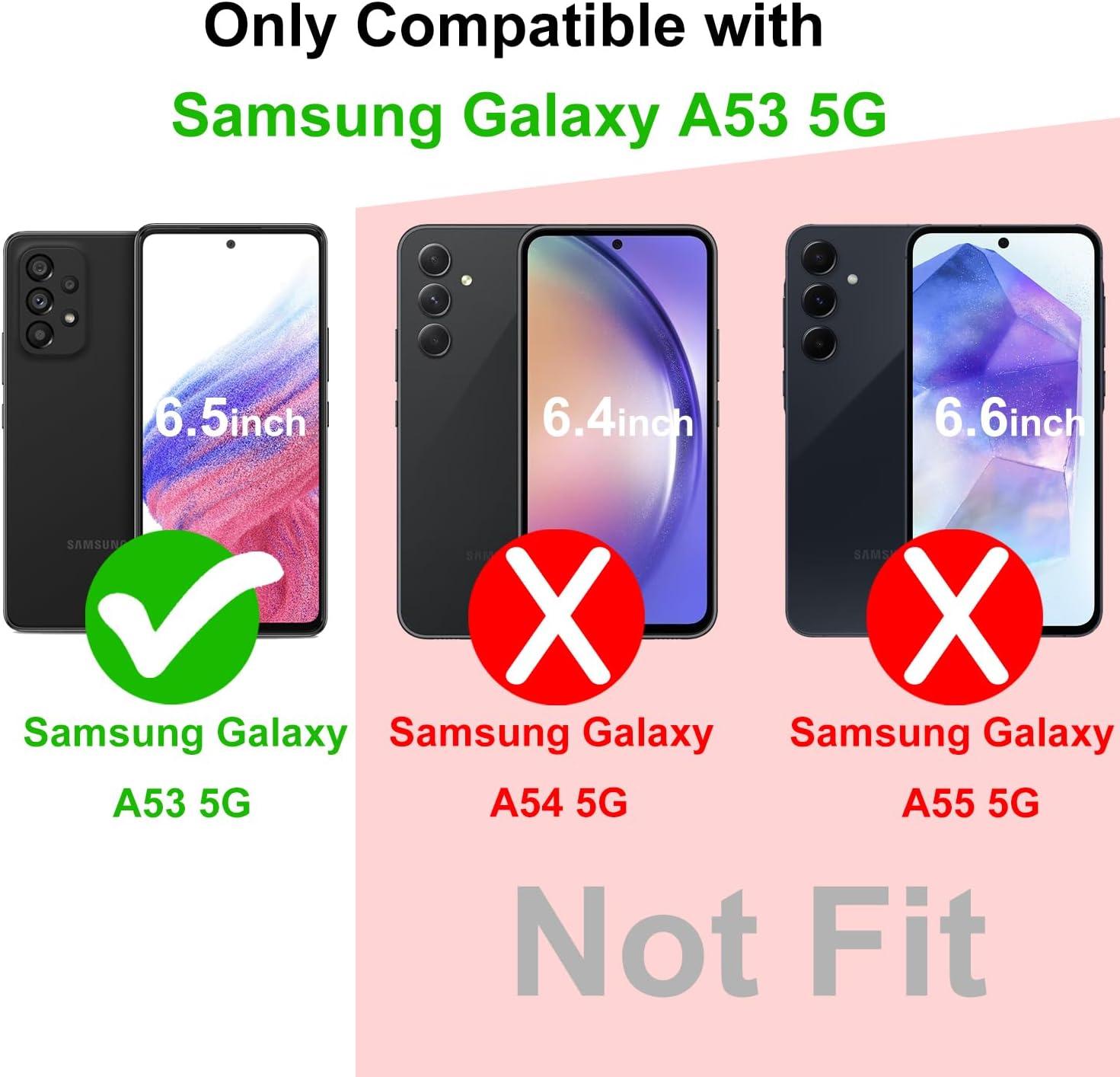 imageTENOC Phone Case for Samsung Galaxy A54 5G Clear Case NonYellowing Protective Bumper Hard Back CoverClear