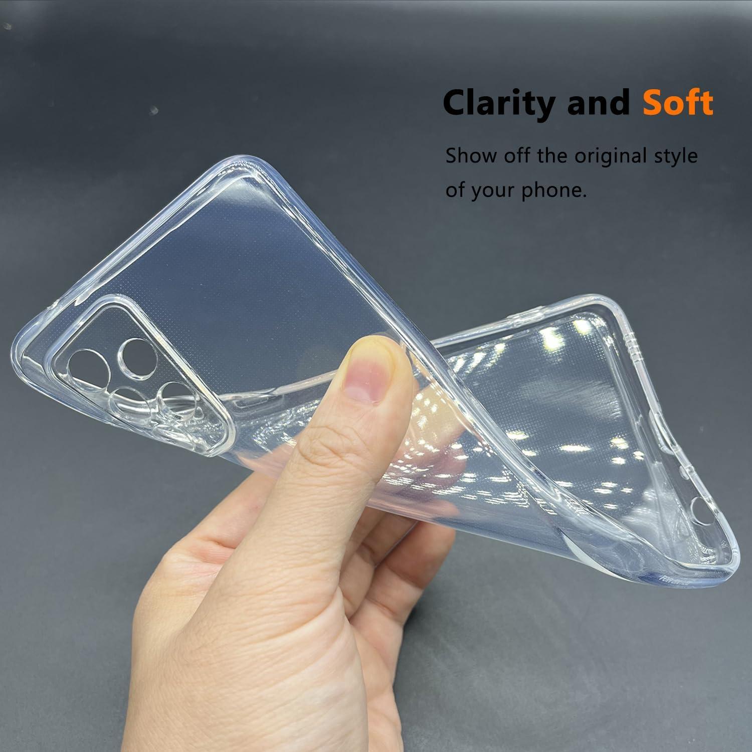 imageTENOC Phone Case for Samsung Galaxy A54 5G Clear Case NonYellowing Protective Bumper Hard Back CoverClear