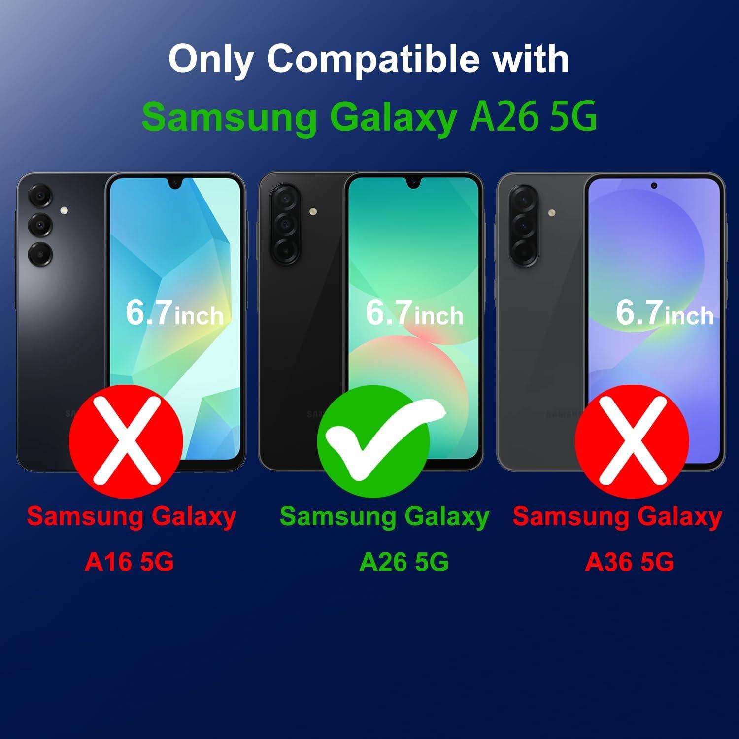imageTENOC Phone Case for Samsung Galaxy A54 5G Clear Case NonYellowing Protective Bumper Hard Back CoverClear