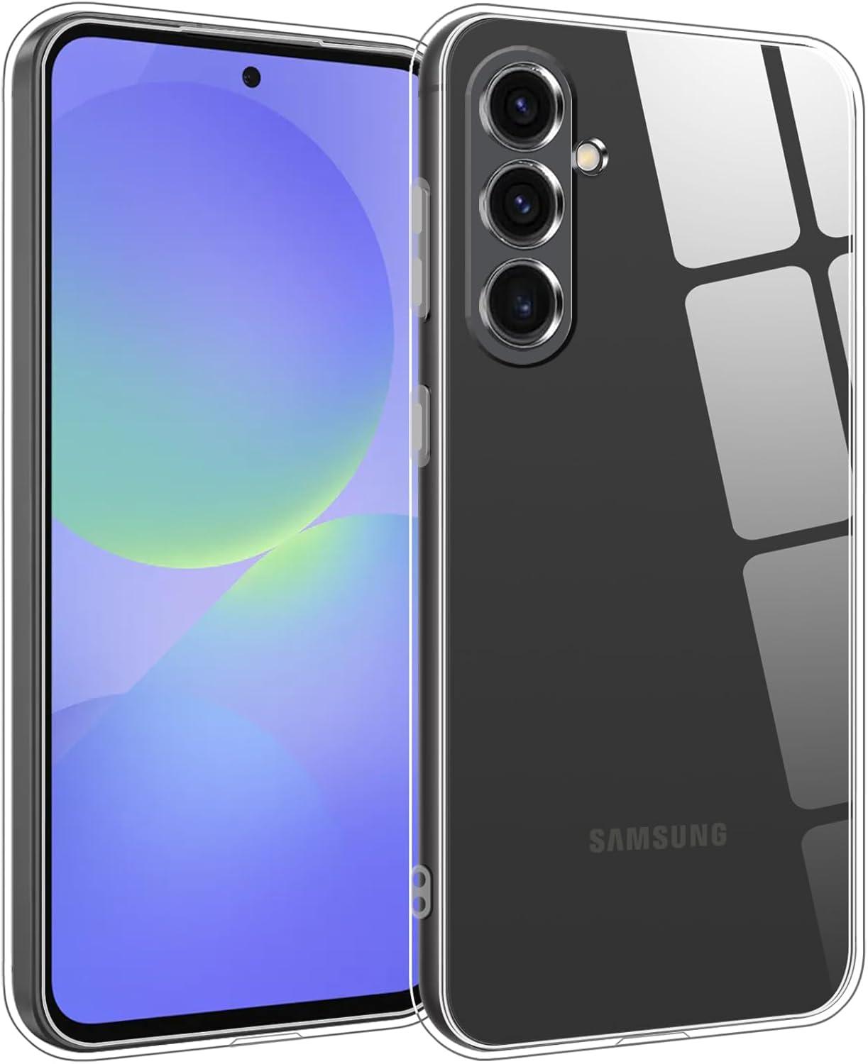 imageTENOC Phone Case for Samsung Galaxy A54 5G Clear Case NonYellowing Protective Bumper Hard Back CoverClear