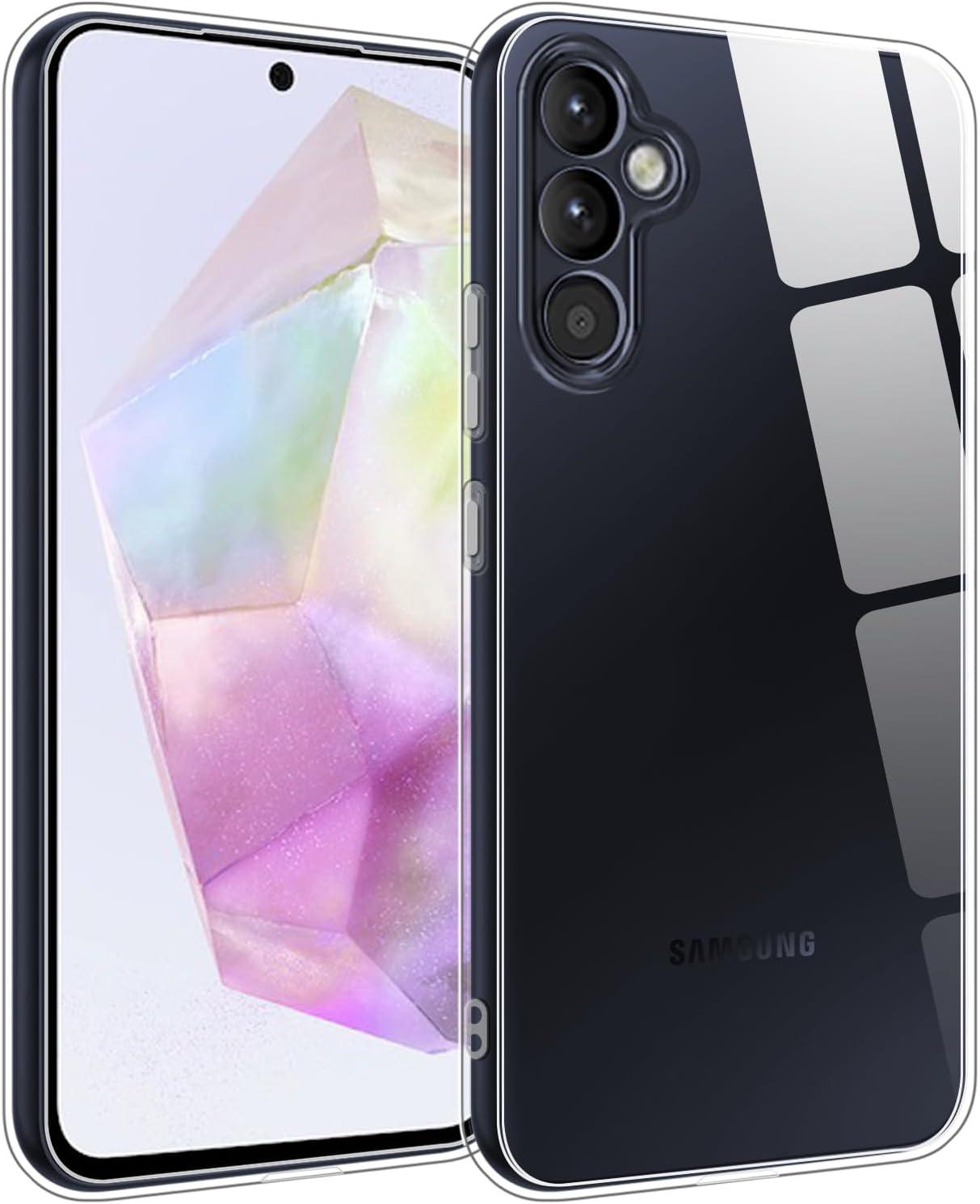 imageTENOC Phone Case for Samsung Galaxy A54 5G Clear Case NonYellowing Protective Bumper Hard Back CoverClear