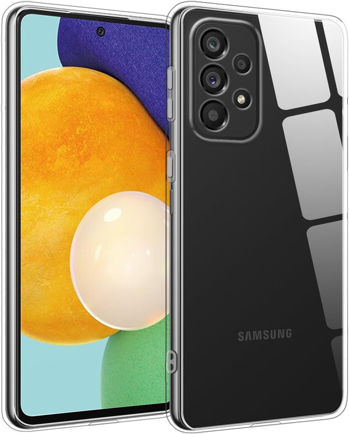 imageTENOC Phone Case for Samsung Galaxy A54 5G Clear Case NonYellowing Protective Bumper Hard Back CoverClear