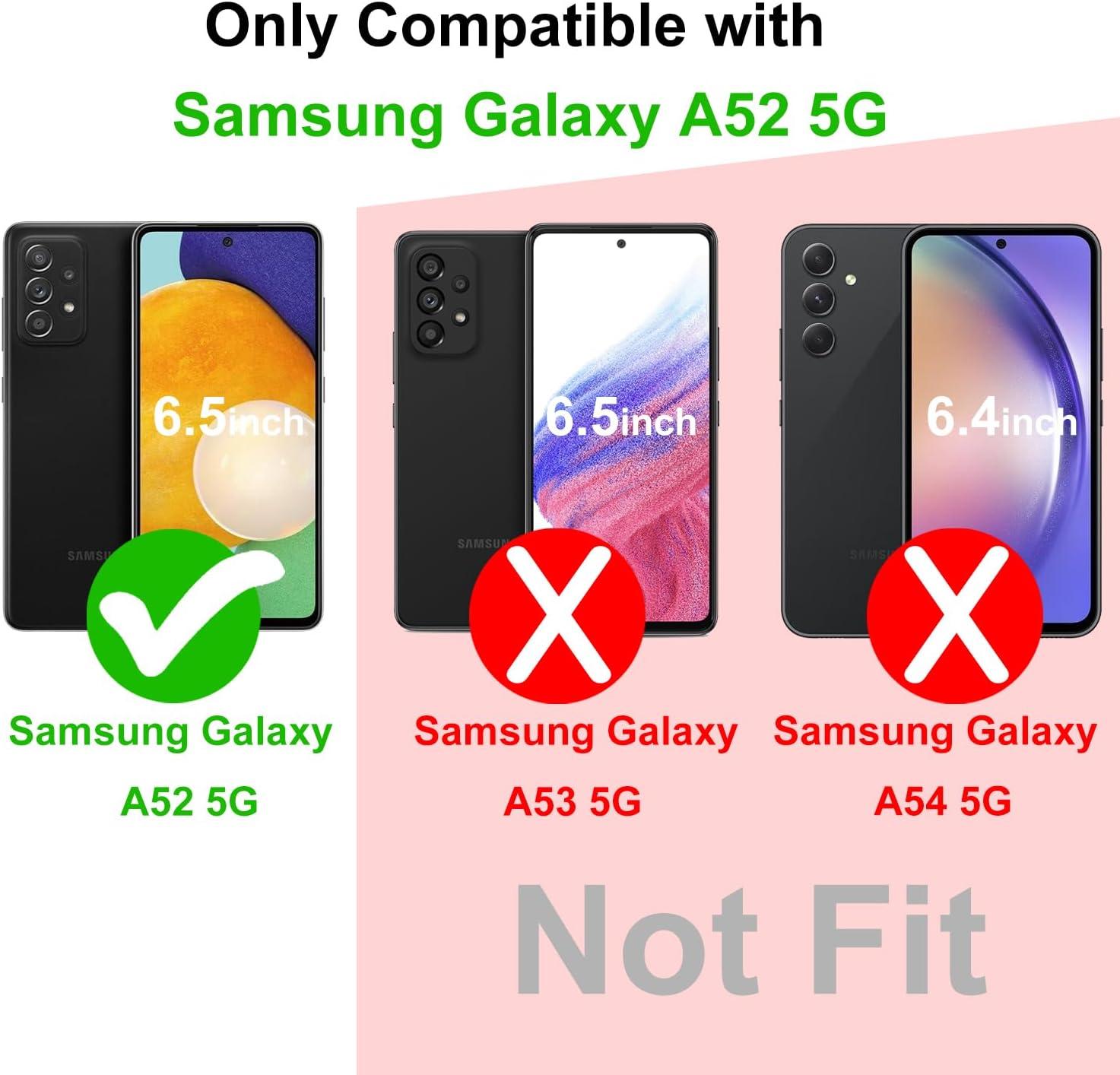 imageTENOC Phone Case for Samsung Galaxy A54 5G Clear Case NonYellowing Protective Bumper Hard Back CoverClear
