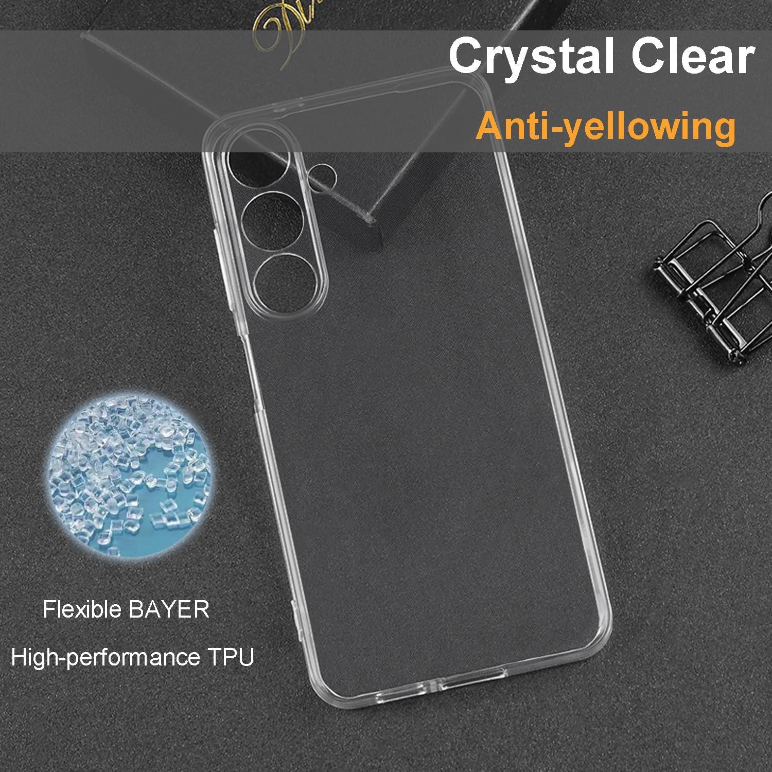 imageTENOC Phone Case for Samsung Galaxy A54 5G Clear Case NonYellowing Protective Bumper Hard Back CoverClear