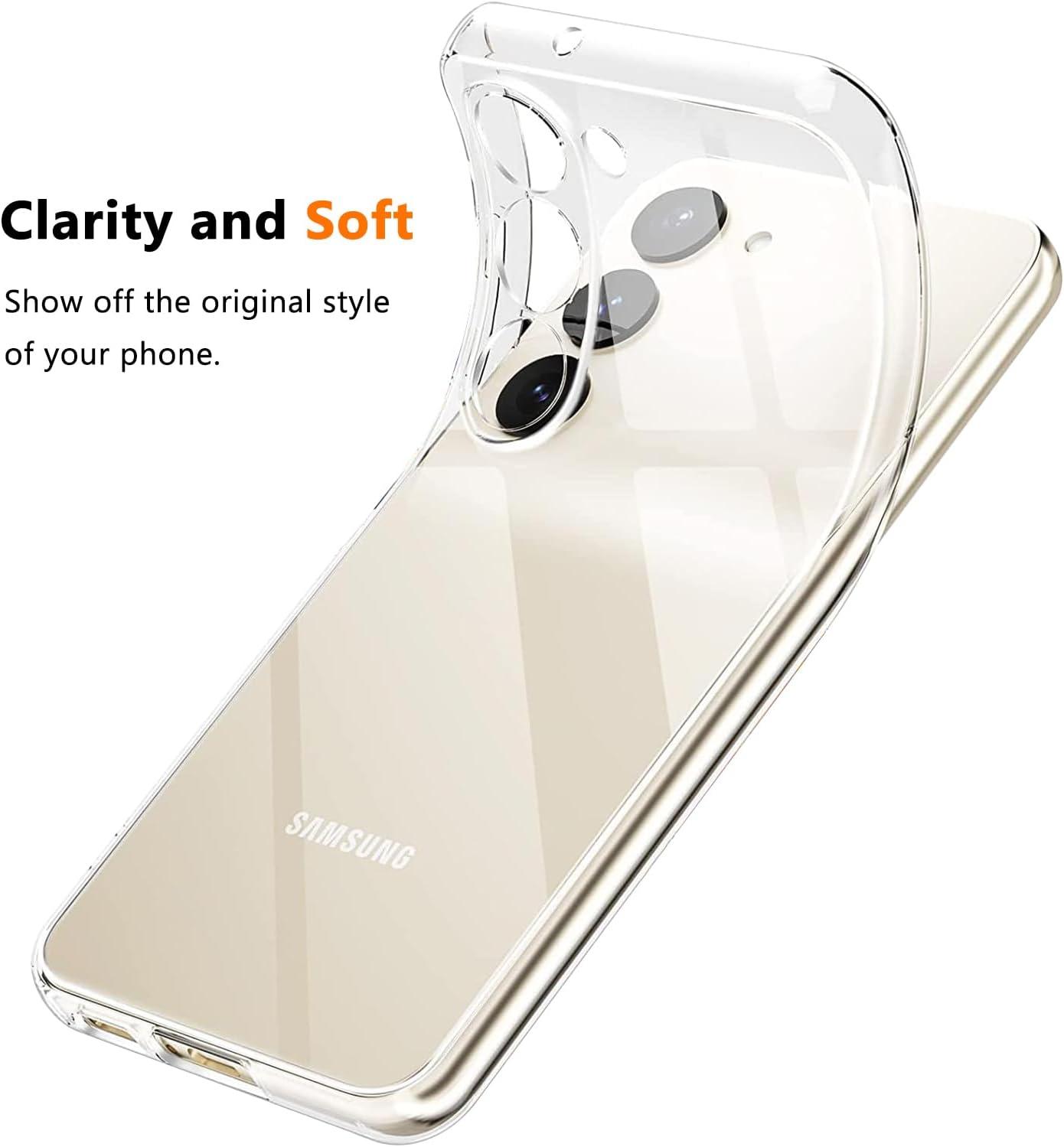 imageTENOC Phone Case for Samsung Galaxy A54 5G Clear Case NonYellowing Protective Bumper Hard Back CoverClear