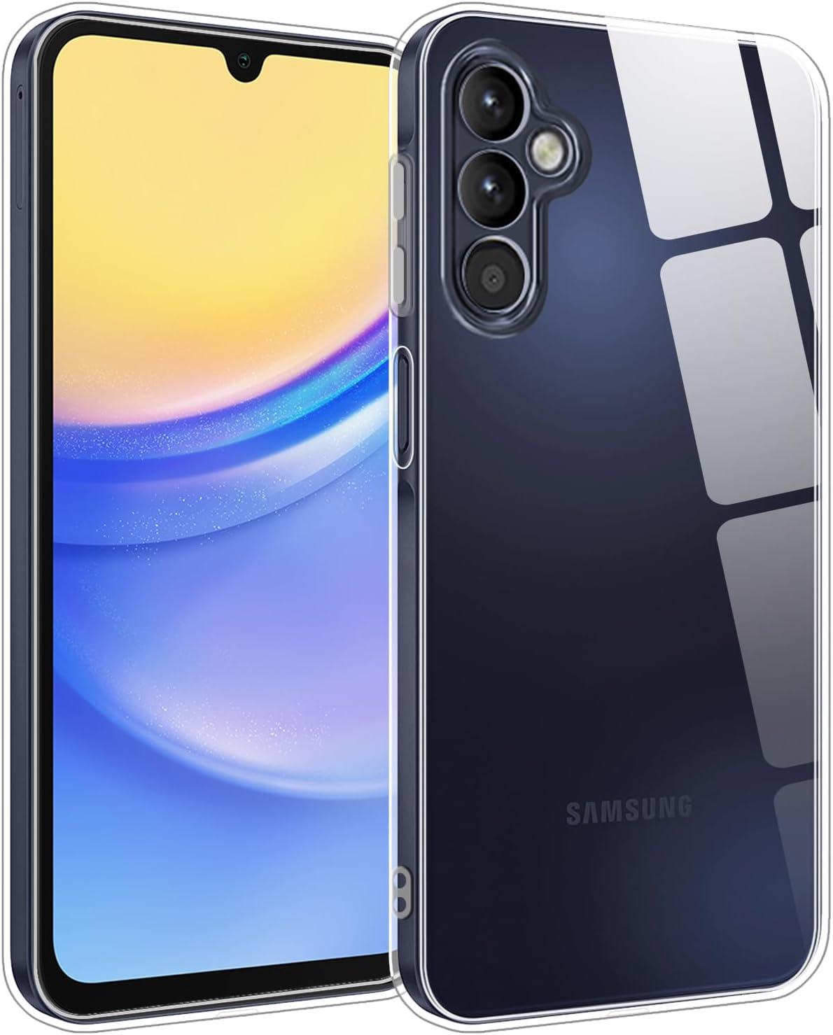 imageTENOC Phone Case for Samsung Galaxy A54 5G Clear Case NonYellowing Protective Bumper Hard Back CoverClear